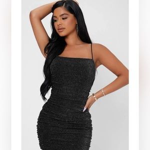Black mini party dress